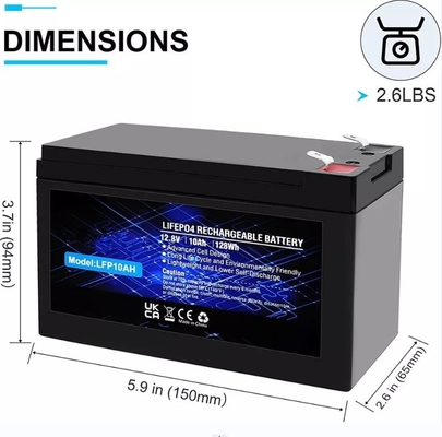 LiFePO4 Şarj Edilebilir Pil Dahili 12.8V 10Ah Lityum Fosfat Pil
