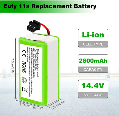 RoboVac Elektrikli Süpürge Lityum Pil 11S 15C 15T 14.4V 2800mAh Li Ion Pil