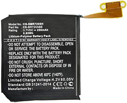 250mAh 3C Lityum Pil Gear S2 Li Ion Şarj Edilebilir Pil R732 UN38.3