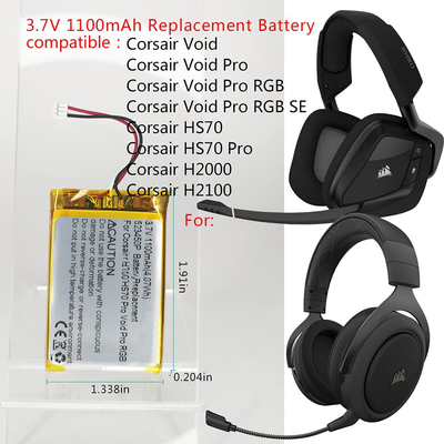 3.7V 1100mah Corsair Void Pro / Corsair Void Pil Değişimi 523450P