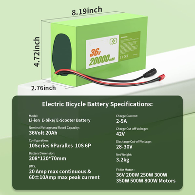 XT60 Fasial Tabanca Bataryası 100W-600W 36V 8Ah Lityum Batarya, 2A Şarj Cihazı ile
