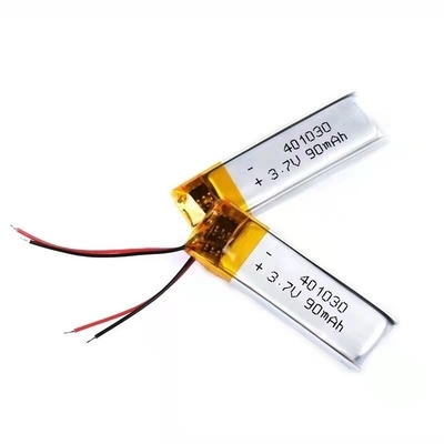 401030 Şarj Edilebilir Lityum Polimer Pil 0.09A 90mAh BT Kulaklık Pili