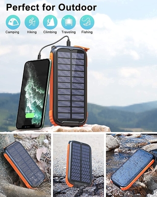Gerçek Taşınabilir El Krank Güneş Enerjisi Bankası İstasyonu 26800mAh NCM